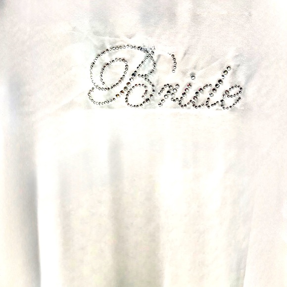Beautiful satin Bride Rhinestone Robe - Picture 4 of 6